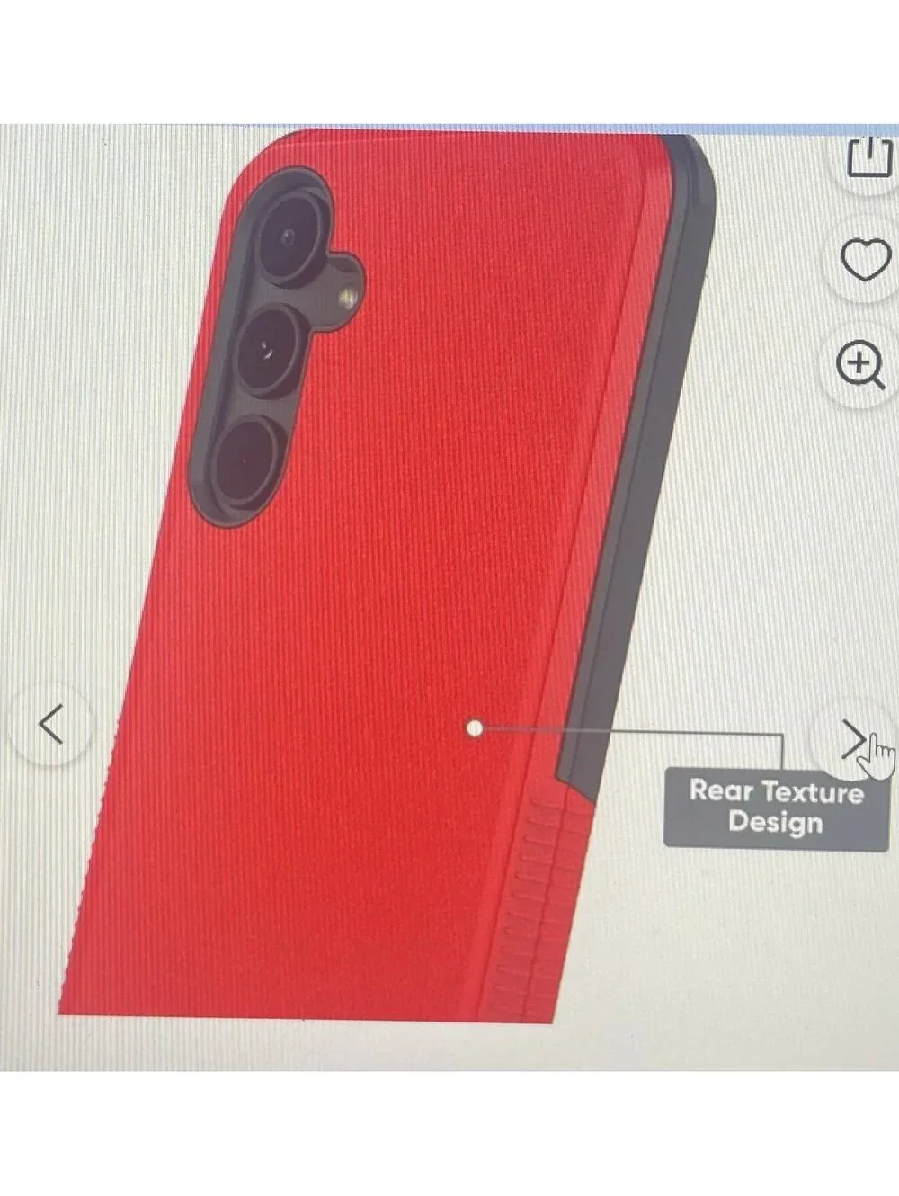 Onn Case for Samsung Galaxy A35 5G Red/Gray
